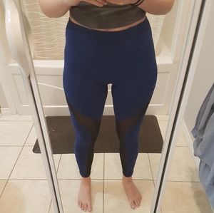 Fabletics blue mesh highwaisted leggings